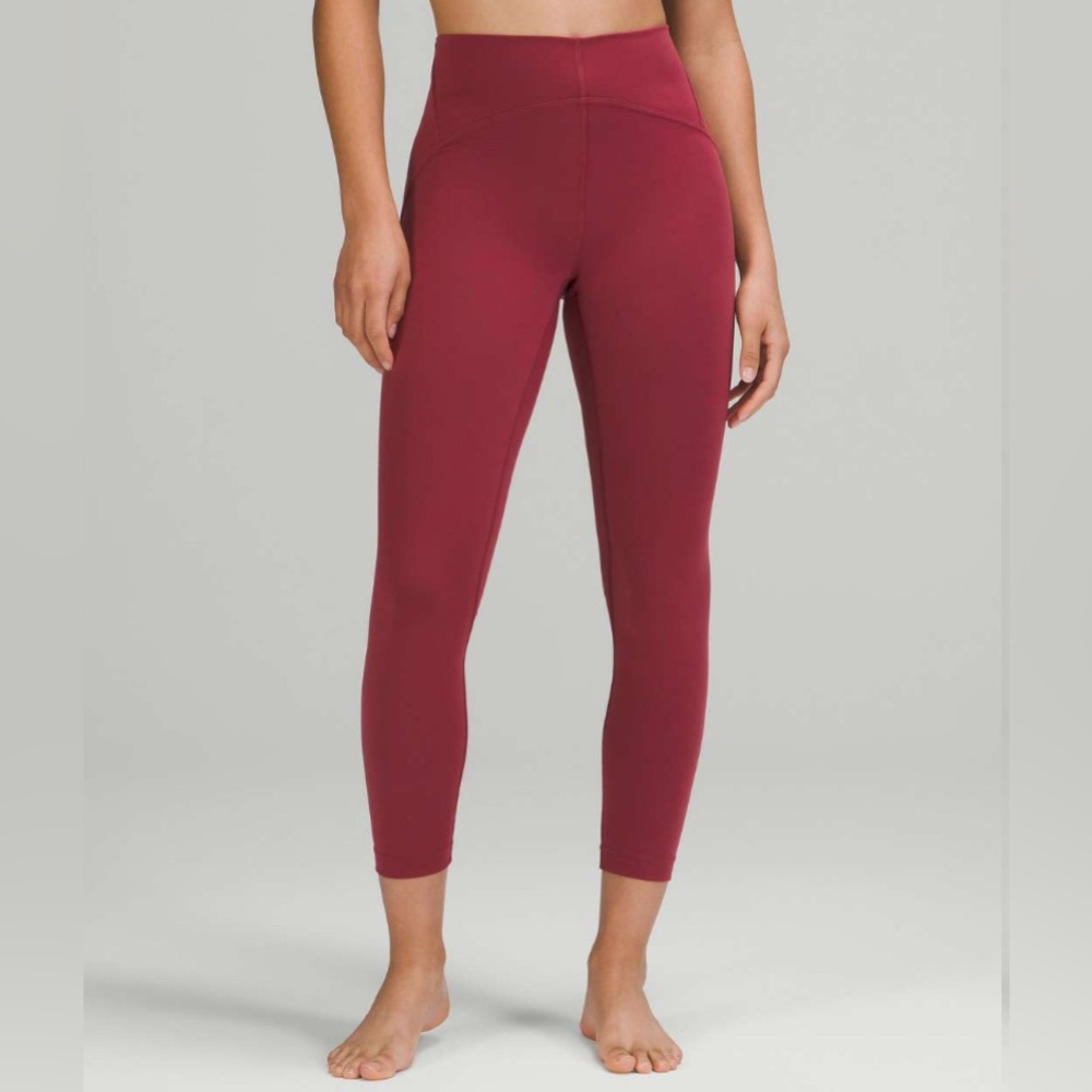 LIKE NEW Lululemon Instill High Rise Tight 25" Pant Mulled Wine Size 12